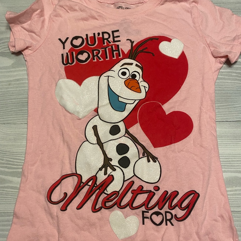 Disney Frozen Olaf T-shirt girls size 7/8